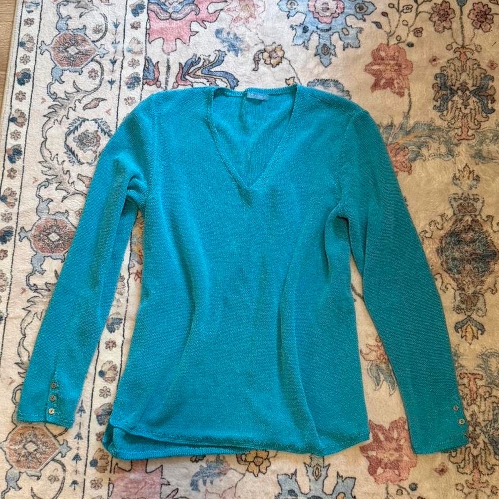 J. McLaughlin Turquoise Knit Top